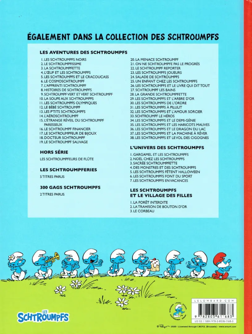 Verso de l'album Schtroumpferies Tome 1
