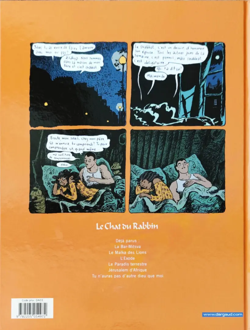 Verso de l'album Le Chat du Rabbin Tome 3 L'exode