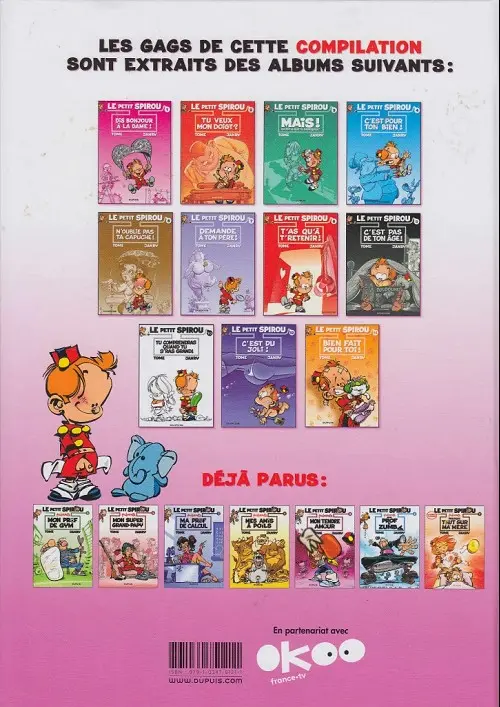 Verso de l'album Le Petit Spirou présente... Tome 5 Mon tendre amour