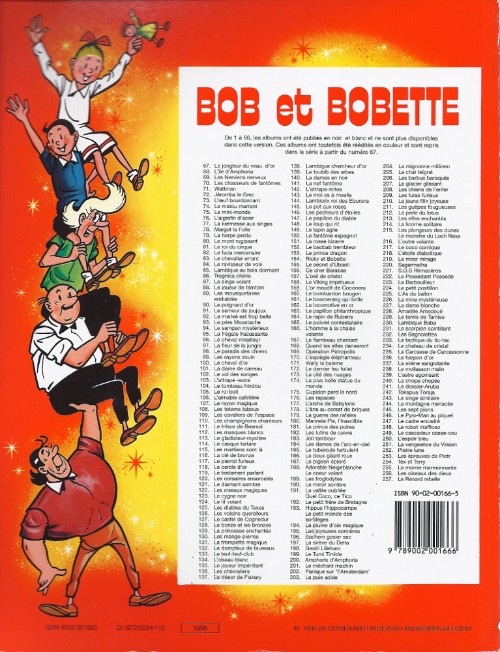 Verso de l'album Bob et Bobette Tome 102 Le vol des songes