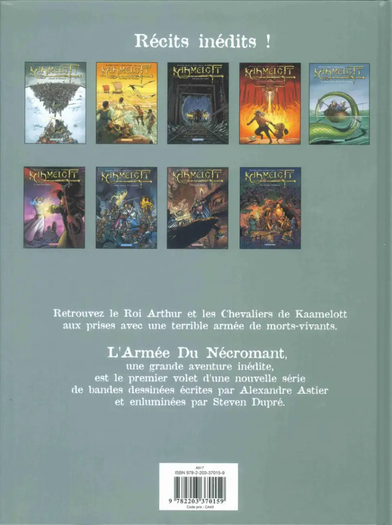 Verso de l'album Kaamelott Tome 1 L'Armée du Nécromant