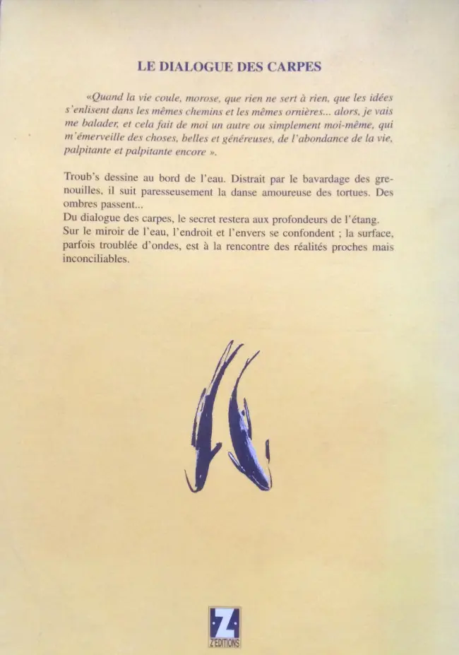 Verso de l'album Le dialogue des carpes