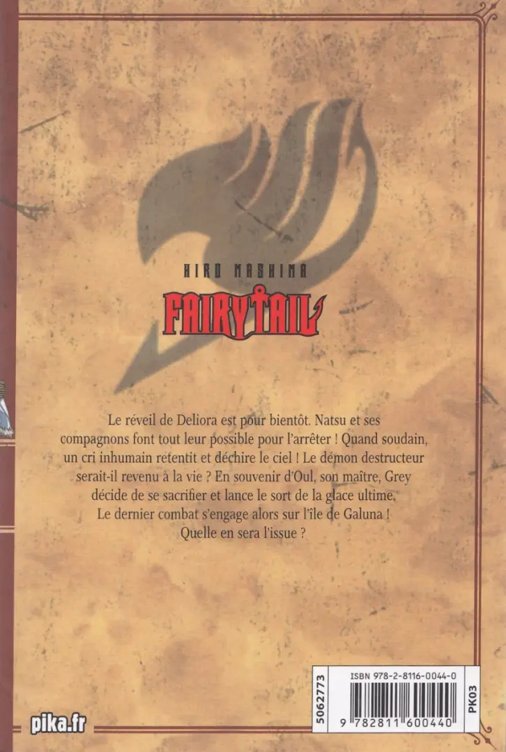 Verso de l'album Fairy Tail 6