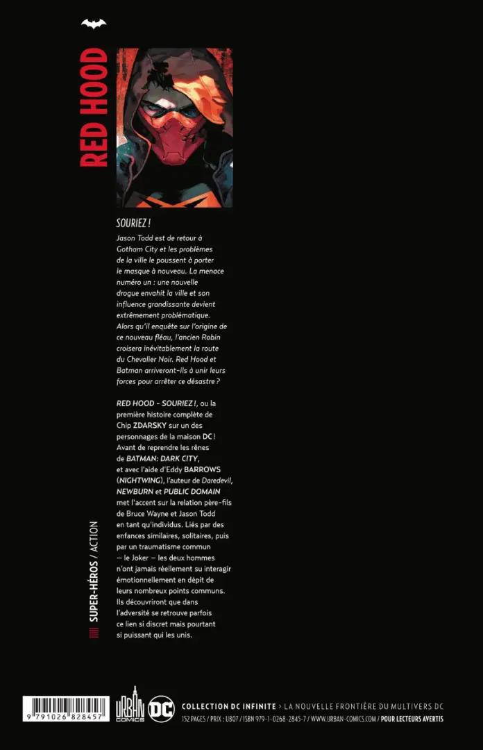 Verso de l'album Red Hood : Souriez !