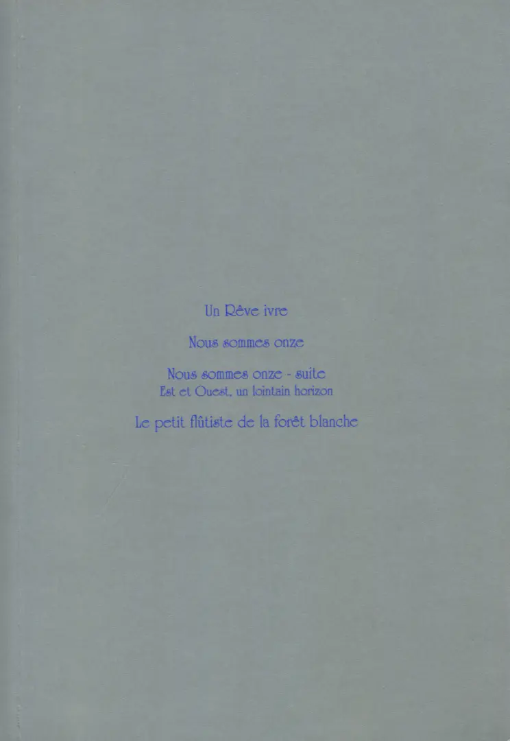 Verso de l'album Moto Hagio - Anthologie 1 De la rêverie