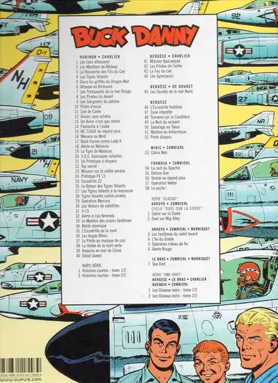 Verso de l'album Buck Danny Histoires courtes Histoires courtes - 1968-2020