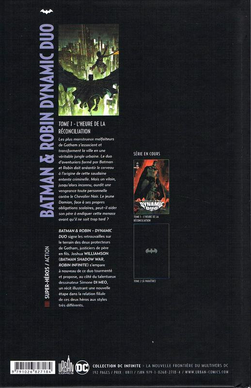 Verso de l'album Batman & Robin - Dynamic Duo Tome 1 L'heure de la réconciliation