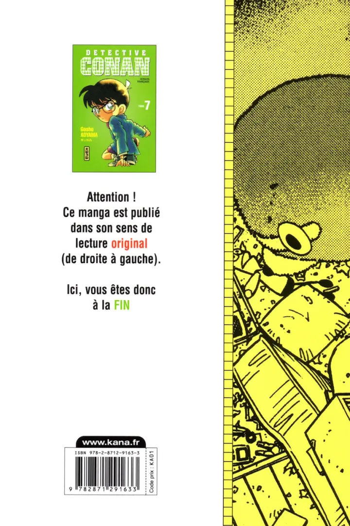 Verso de l'album Détective Conan Tome 7