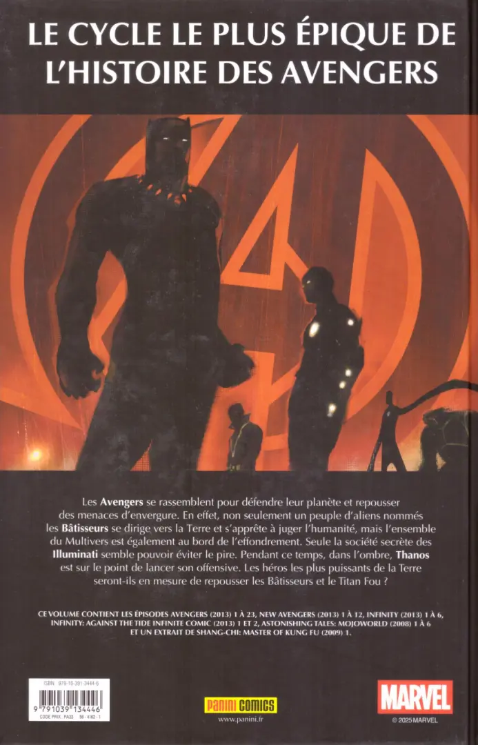 Verso de l'album Avengers de Jonathan Hickman 1
