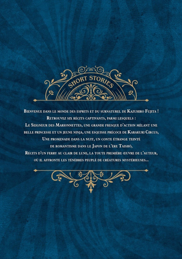 Verso de l'album Kazuhiro Fujita's short stories 1 Yoru no uta