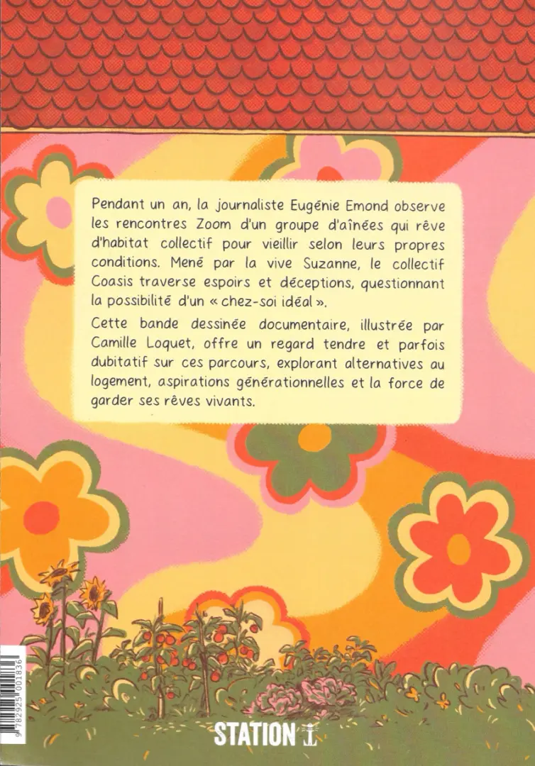 Verso de l'album À la recherche d'une maison en fleur