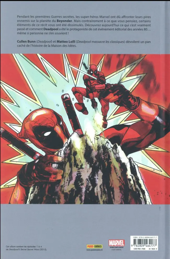 Verso de l'album Deadpool - Guerres Très Très Secrètes