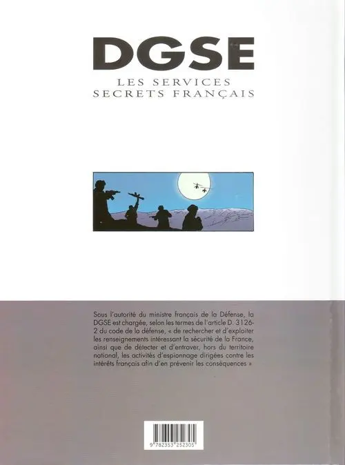 Verso de l'album DGSE Tome 1 Dossier 1 : la piste irakienne