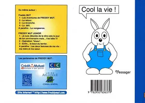 Verso de l'album Les aventures de Freddy Mut Junior Tome 1 Je suis désolée de te dire ça le jour de ton anniversaire mais... t'es bête !!!