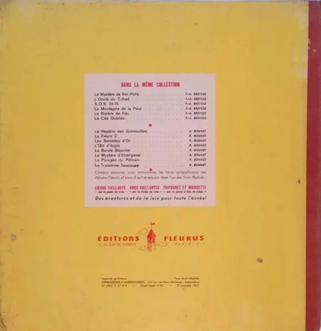 Verso de l'album Fripounet et Marisette Tome 8 La troisième soucoupe