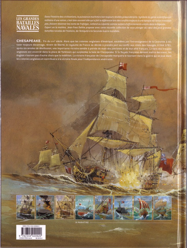 Verso de l'album Les grandes batailles navales Tome 3 Chesapeake