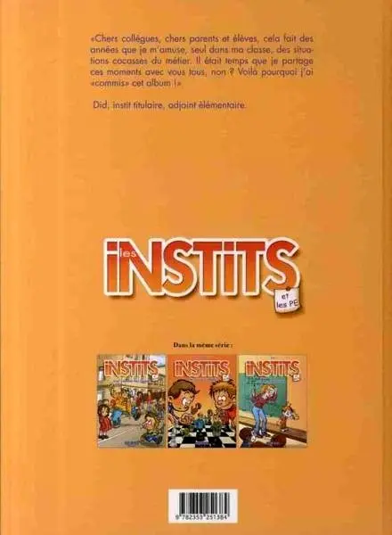Verso de l'album Les Instits Tome 3 Cas d'école