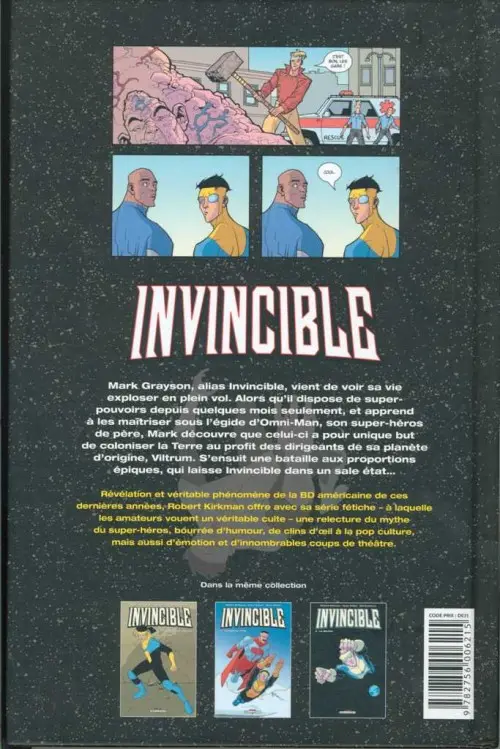 Verso de l'album Invincible Tome 3 La relève