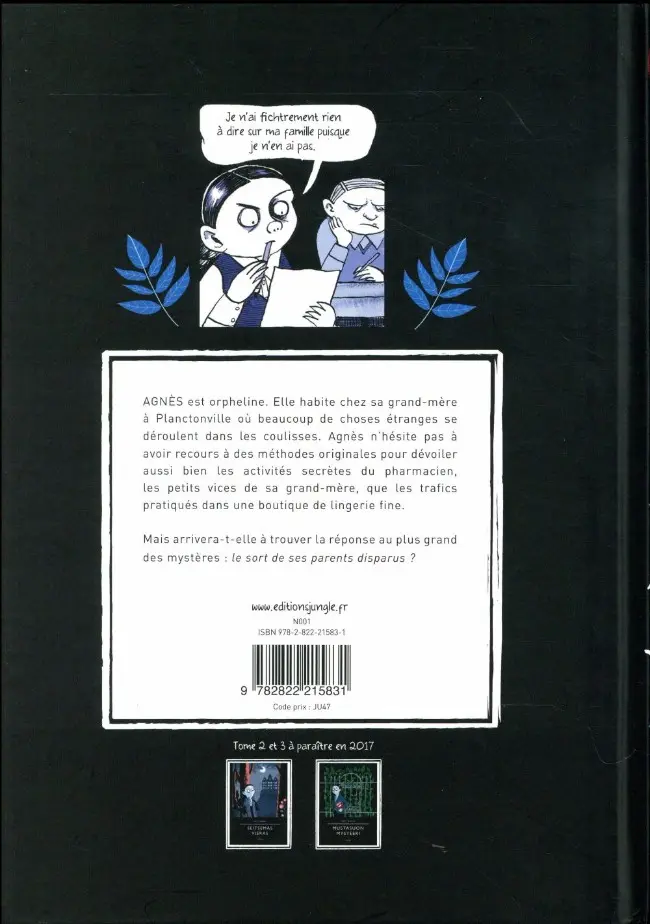 Verso de l'album Agnès Tome 1 Les mystères de Planctonville