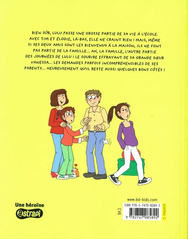 Verso de l'album Lulu 6 La famille avant tout