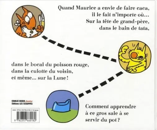 Verso de l'album Maurice et Patapon C'est pas là qu'on fait caca !