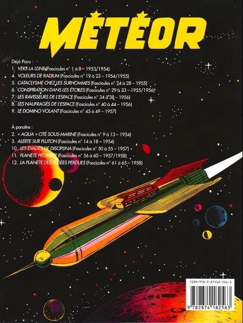 Verso de l'album Météor 9