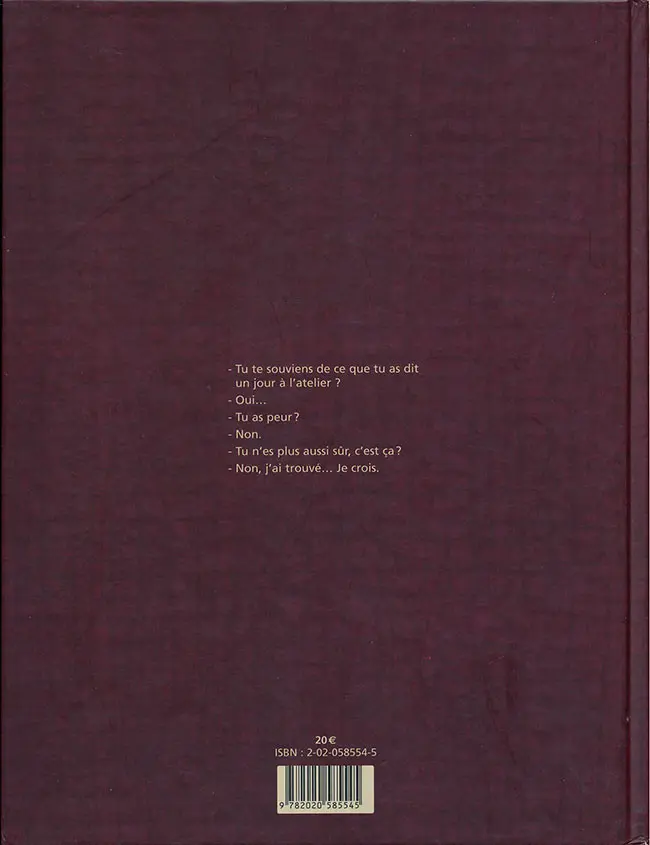 Verso de l'album Alberto G.