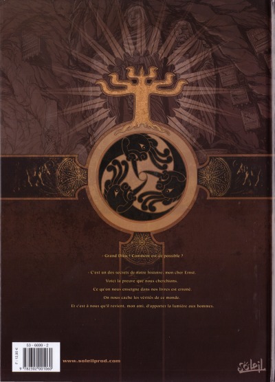 Verso de l'album L'Ordre des dragons Tome 1 La lance