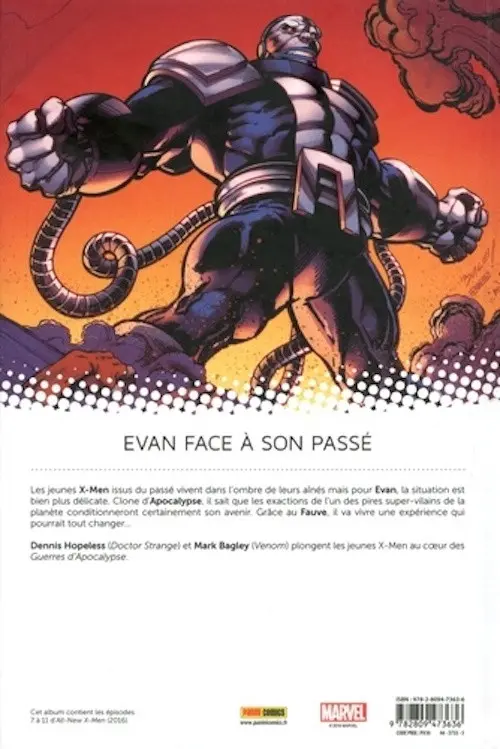 Verso de l'album All-New X-Men Tome 2 Les guerres d'Apocalypse