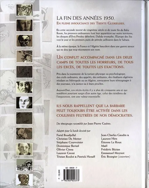 Verso de l'album Paroles de la guerre d'Algérie 1954-1962