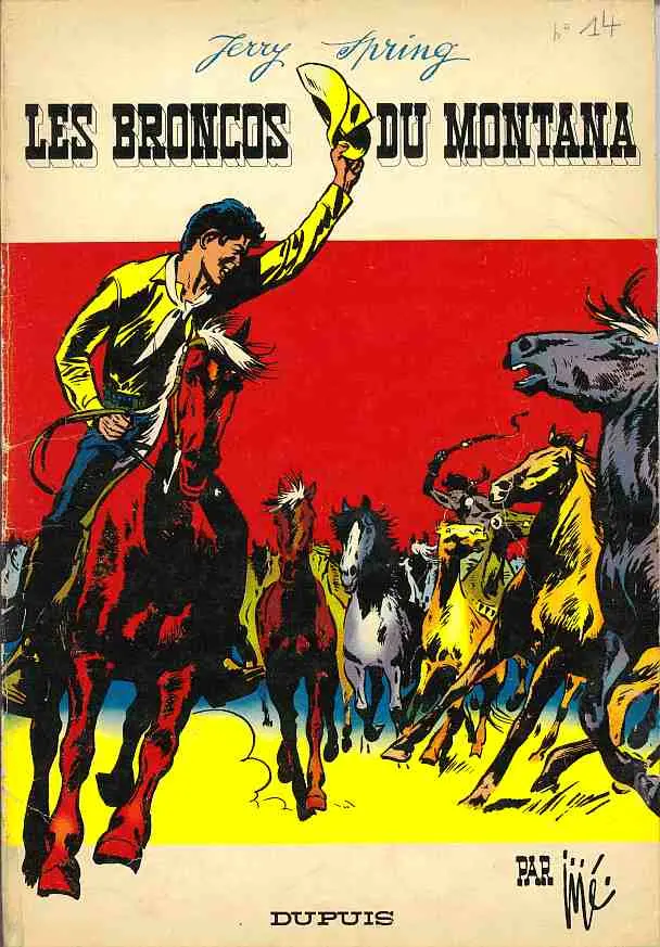 Couverture de l'album Jerry Spring Tome 14 Les broncos du Montana