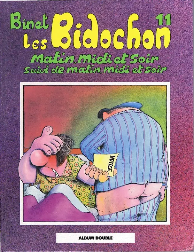 Couverture de l'album Les Bidochon Tomes 11 et 12 Matin midi et soir suivi de matin midi et soir / Télespectateurs