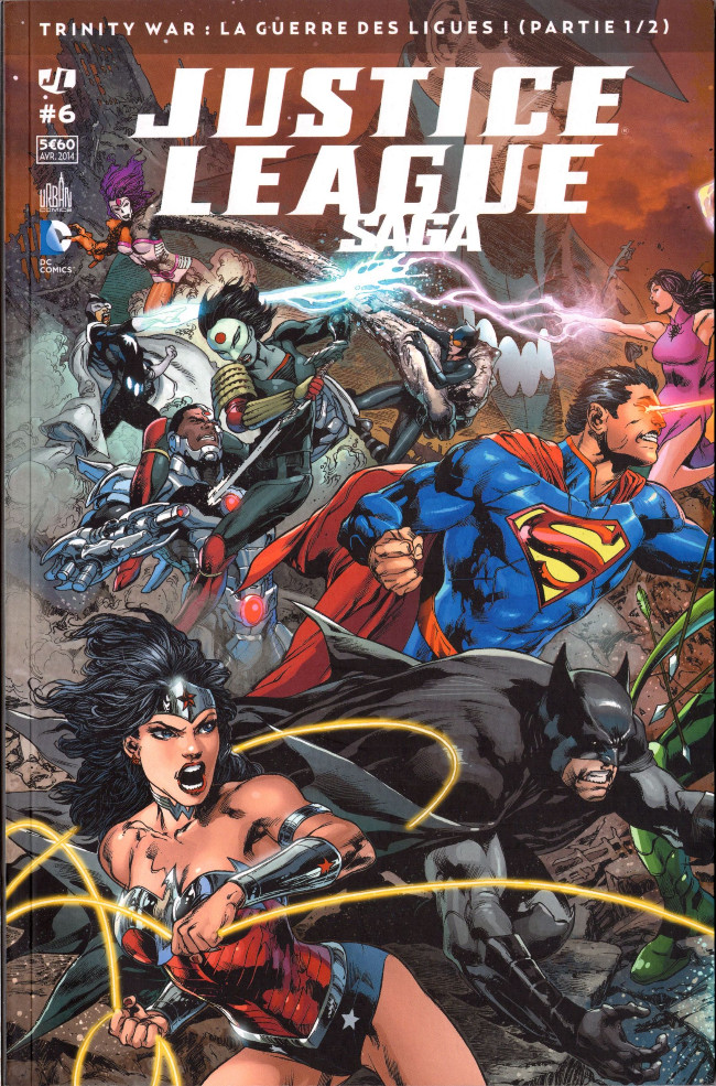 Couverture de l'album Justice League Saga #6 Trinity war : la guerre des ligues ! (partie 1/2)