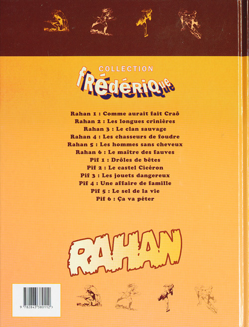 Verso de l'album Rahan Tome 6 Le maître des fauves