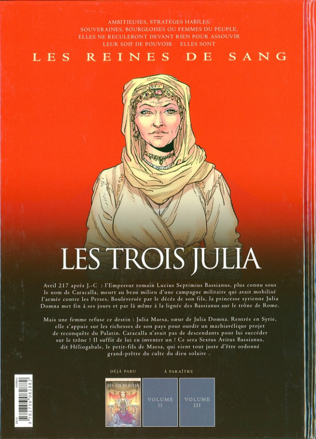 Verso de l'album Les Reines de sang - Les trois Julia Tome 1 La Princesse de la poussière