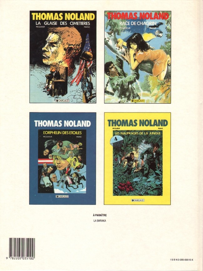 Verso de l'album Thomas Noland Tome 4 Les naufragés de la jungle