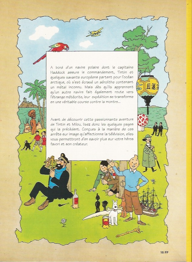 Verso de l'album Tintin - Publicités Tome 10 L'Étoile mystérieuse
