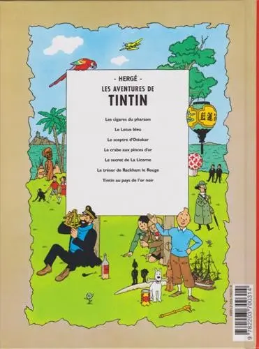 Verso de l'album Tintin Tome 9 Le crabe aux pinces d'or