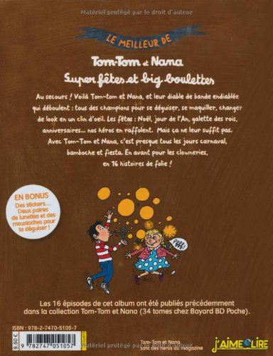 Verso de l'album Le meilleur de Tom-Tom et Nana Tome 4 Super fêtes et big boulettes
