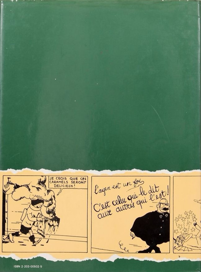 Verso de l'album Archives Hergé Tome 2