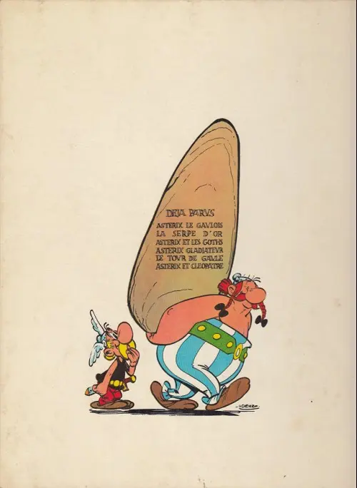 Verso de l'album Astérix Tome 4 Astérix gladiateur