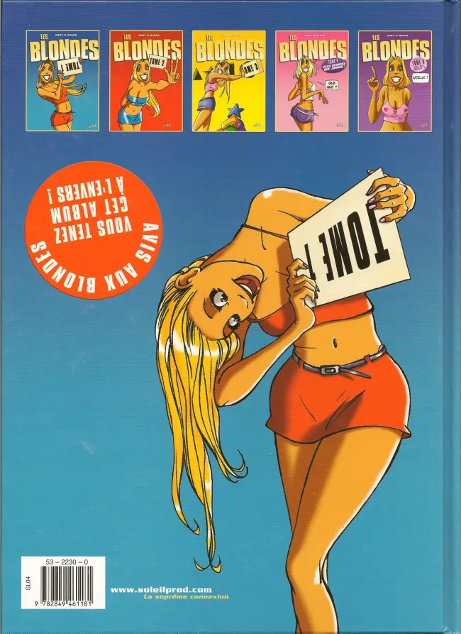Verso de l'album Les Blondes Tome 1