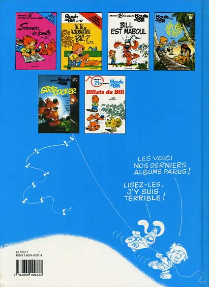 Verso de l'album Boule & Bill Tome 4 60 gags de Boule et Bill