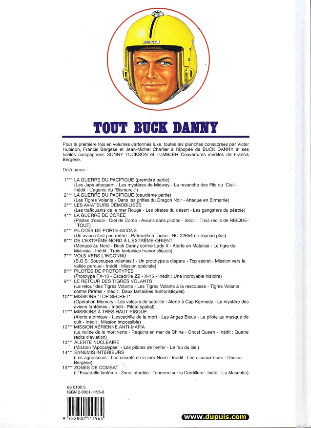 Verso de l'album Tout Buck Danny Tome 6 De l'Extrême-Nord à l'Extrême-Orient