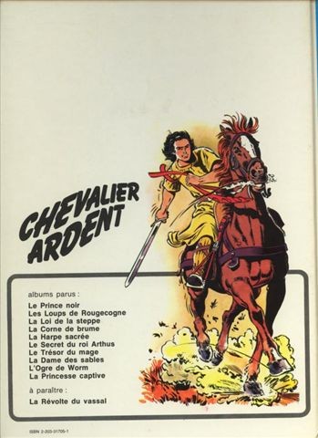 Verso de l'album Chevalier Ardent Tome 5 La harpe sacrée