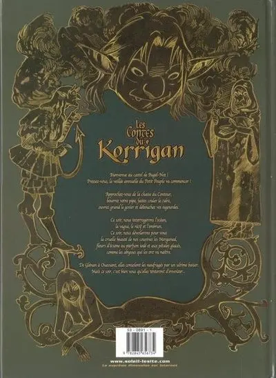 Verso de l'album Les contes du Korrigan Livre troisième Les fleurs d'écume