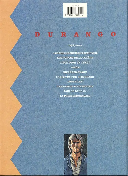 Verso de l'album Durango Tome 1 Les chiens meurent en hiver