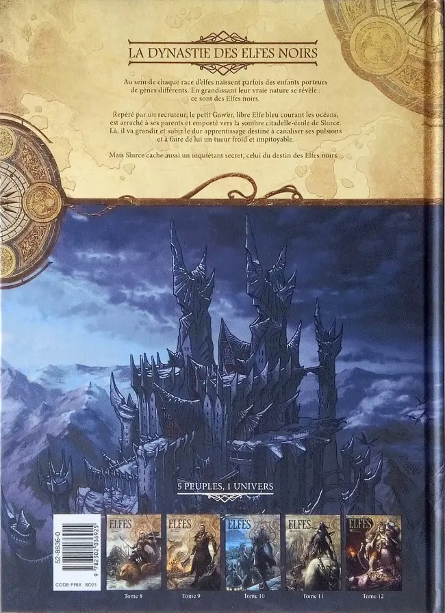 Verso de l'album Elfes Tome 5 La Dynastie des Elfes noirs