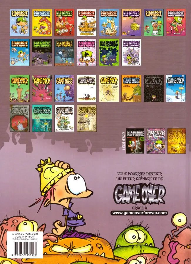 Verso de l'album Game over Tome 1 Blork Raider