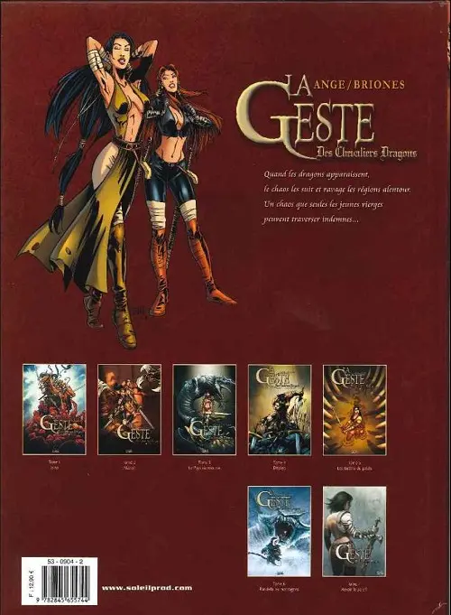 Verso de l'album La Geste des Chevaliers Dragons Tome 2 Akanah